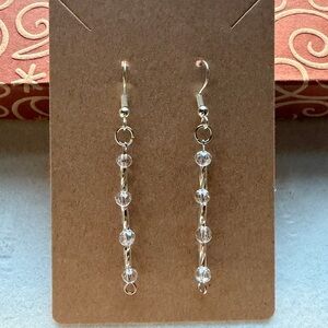 Elegant Silver Dangle Earrings Style #014